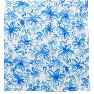 Watercolor Floral Chintz Cute Pattern Shower Curtain