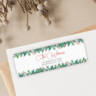 Watercolor Floral Christmas Holiday
