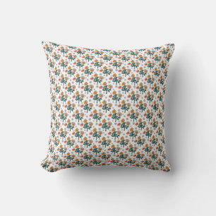 Watercolor floral cushion