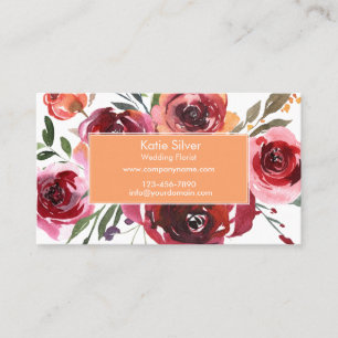 Watercolor Floral Custom Business Card