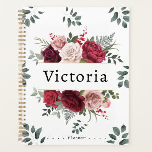 Watercolor Floral Custom Name Planner