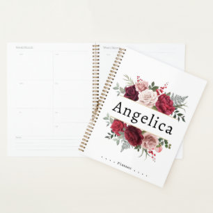 Watercolor Floral Custom Name Planner