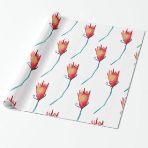 Watercolor Floral Custom Wrapping Paper