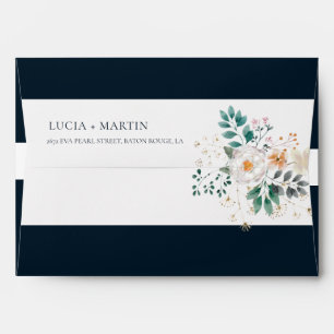Watercolor Floral Deep In The Dream Bridal Shower Envelope