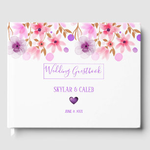 Watercolor Floral Design Guest Book