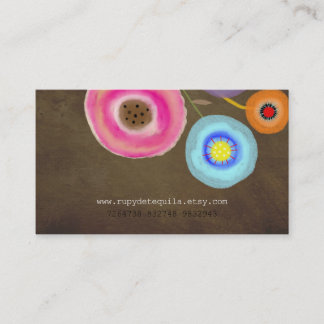 Watercolor Floral Designer Business Card
