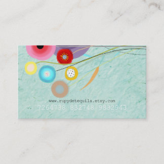 Watercolor Floral Designer Business Card