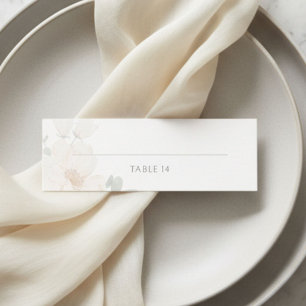 Watercolor Floral DIY Wedding Place Name Card