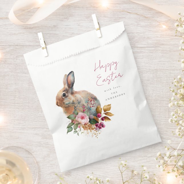 Watercolor Floral Easter Favour Bags (Clipped)