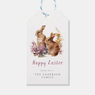 Watercolor Floral Easter Gift Tags