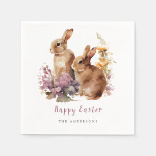 Watercolor Floral Easter Napkins