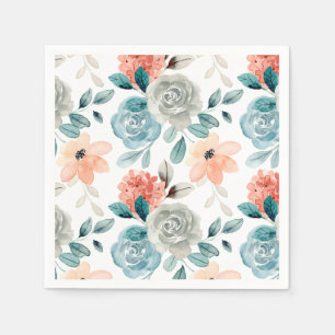 Watercolor Floral Elegant Wedding  Napkin