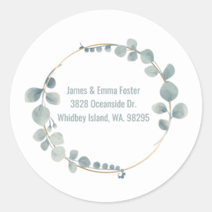 Watercolor Floral Envelope Address Seal