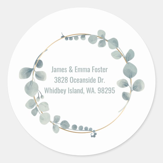 Watercolor Floral Envelope Address Seal (Front)