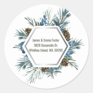 Watercolor Floral Envelope Address Seal