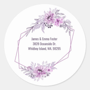 Watercolor Floral Envelope Address Seal
