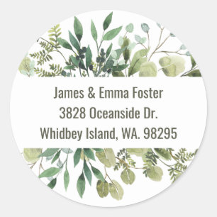 Watercolor Floral Envelope Address Seal