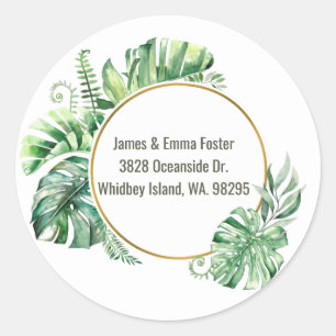 Watercolor Floral Envelope Address Seal