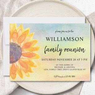 Watercolor Floral Family Reunion  Invitation
