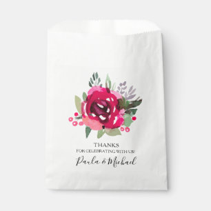 Watercolor Floral Favour Bags