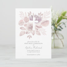 Watercolor Floral First Communion 