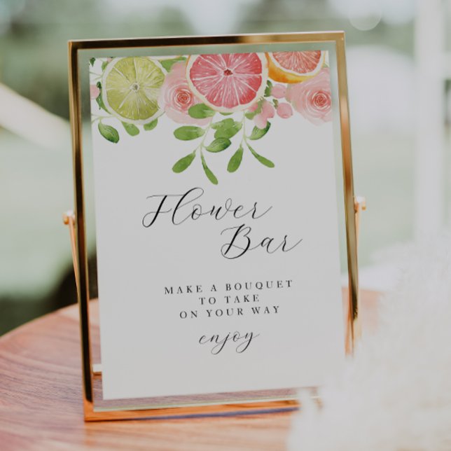 Watercolor Floral "Flower Bar" Shower Favour Print (Creator Uploaded)