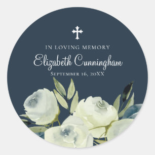 Watercolor Floral Flower Memorial Envelope Seal