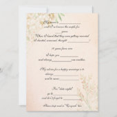 Watercolor Floral,  Funny Marriage Advice, Custom Invitation (Front)