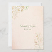 Watercolor Floral,  Funny Marriage Advice, Custom Invitation (Back)