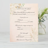Watercolor Floral,  Funny Marriage Advice, Custom Invitation (Standing Front)