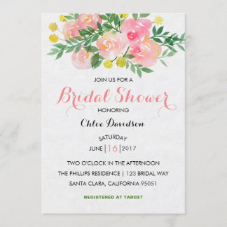 Watercolor Floral Garden Bridal Shower invitation