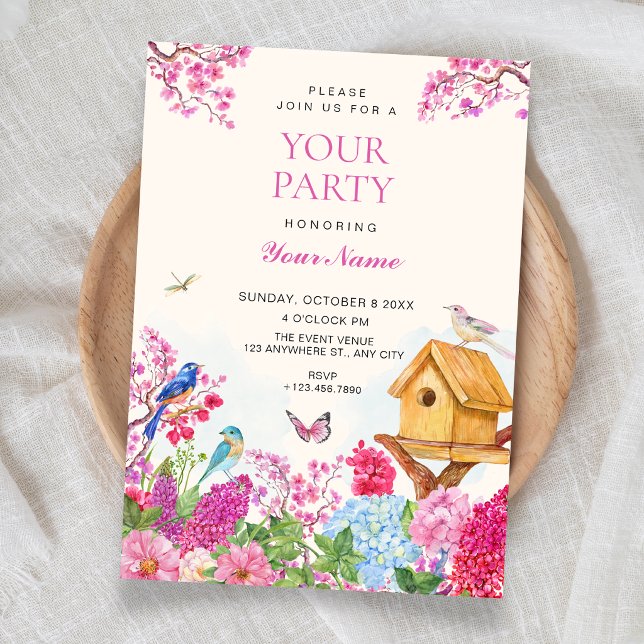 Watercolor Floral garden  Invitation (Creator Uploaded)
