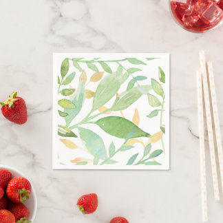 Watercolor Floral Garden Paper Napkins