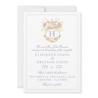 Watercolor Floral Garden Party Crest Wedding