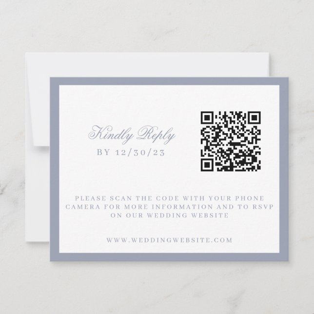 Watercolor Floral Garden Party Crest Wedding  RSVP Card (Front)