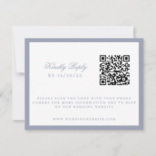 Watercolor Floral Garden Party Crest Wedding RSVP Card