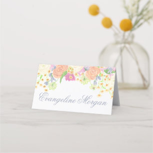 Watercolor Floral Garden Party Place Card