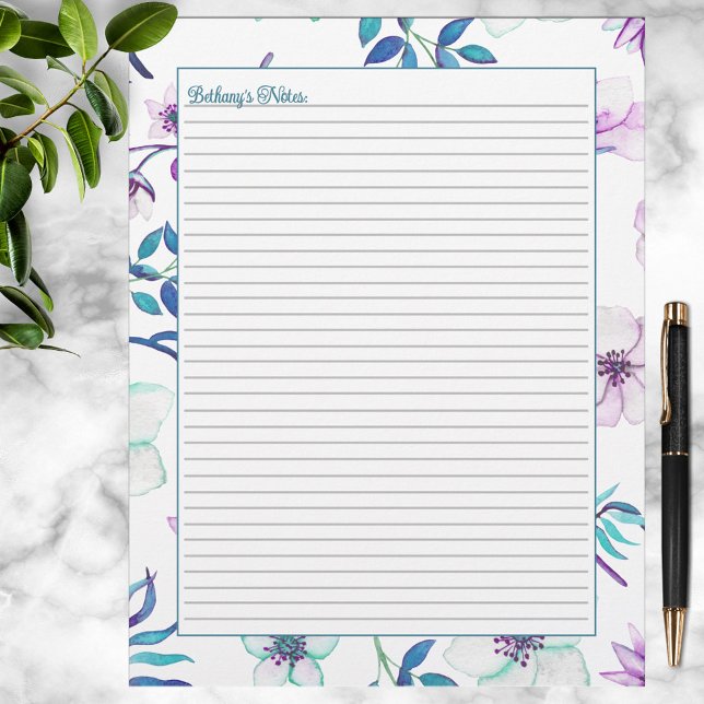 Watercolor Floral Garden Planner Binder Paper (Creator Uploaded)
