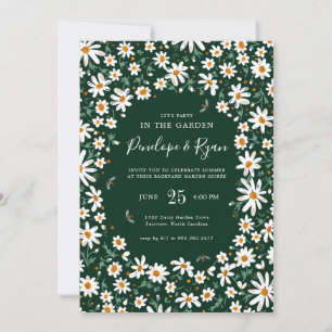 Watercolor Floral Garden   Summer Soirée Party Invitation