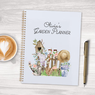 Watercolor Floral Gardening Tools Garden  Planner