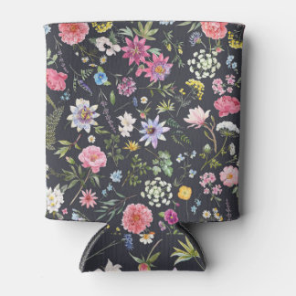 Watercolor Floral: Gentle Summer Pattern. Can Cooler