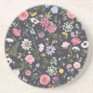 Watercolor Floral: Gentle Summer Pattern. Coaster