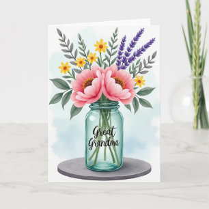 Watercolor Floral Grandma Card