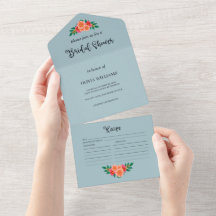 Watercolor Floral Greenery Bridal Shower Recipe