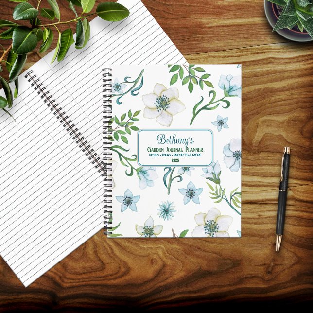 Watercolor Floral Home & Garden Spiral  Notebook (Creator Uploaded)