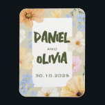 Watercolor Floral Illustration Wedding  Magnet<br><div class="desc">Watercolor Floral Illustration Wedding Magnet</div>