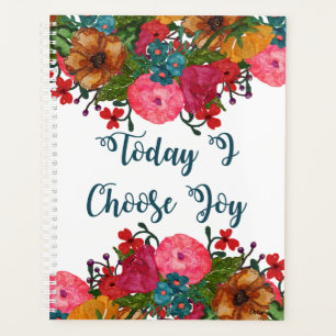 Watercolor Floral   Inspirational   Choose Joy Planner