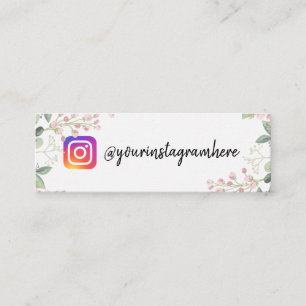 Watercolor Floral instagram business card