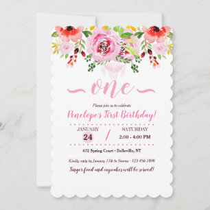 Watercolor Floral Invitation