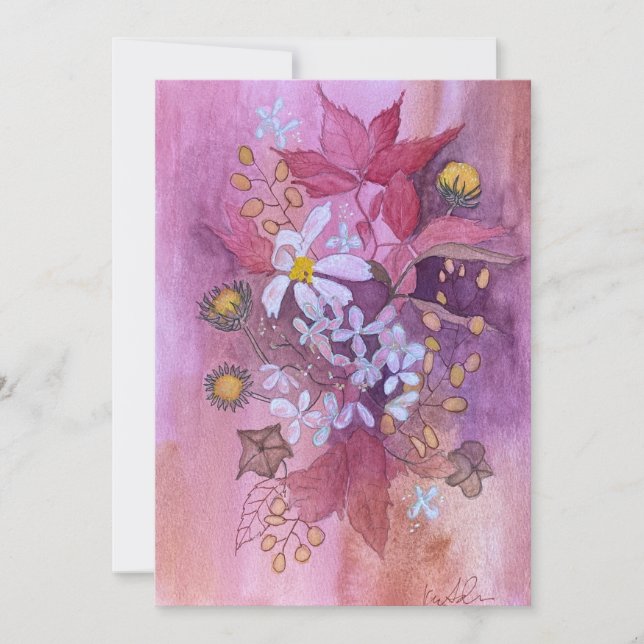 watercolor floral invitation (Front)